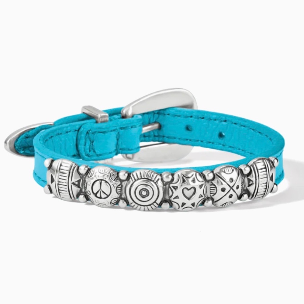 NWT Brighton Cerulean Turquoise Harmony Leather Bandit Bracelet